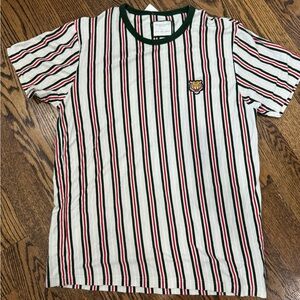 Denim & Flower Mens Multicolor Striped Crew Neck Pullover T-Shirt Size L